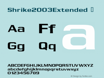 ☞Shrike2003 Extended Macromedia Fontographer 4.1 11/20/2003;com.myfonts.easy.insigne.shrike-2003.shrike-2003-extended.wfkit2.version.282y图片样张