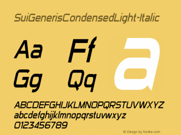 ☞Sui Generis Condensed Light Italic Version 2.202 2004;com.myfonts.easy.typodermic.sui-generis.cond-light-italic.wfkit2.version.3b8F图片样张