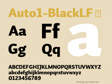 ☞Auto1-BlackLF Version 1.110;PS 001.110;hotconv 1.0.38;2004;com.myfonts.underware.auto-1.black-lf.wfkit2.2hex图片样张