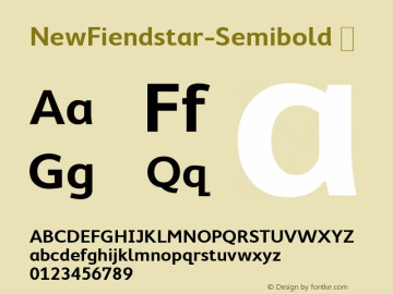 ☞NewFiendstar-Semibold Version 1.001;com.myfonts.easy.aviation.new-fiendstar.semibold.wfkit2.version.3oL2图片样张