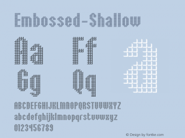 ☞Embossed-Shallow Version 001.000 ;com.myfonts.easy.mti.embossed.shallow.wfkit2.version.tc9图片样张