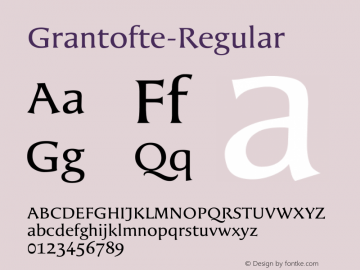 ☞Grantofte-Regular Version 001.000 ;com.myfonts.mti.grantofte.regular.wfkit2.tmw图片样张