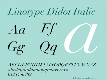 Linotype Didot Italic 001.000图片样张