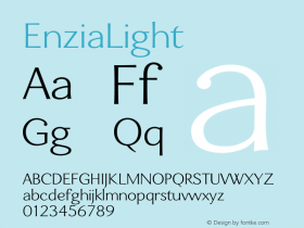 ☞EnziaLight Version 1.000 2006 initial release;com.myfonts.insigne.enzia.light.wfkit2.3dc7图片样张