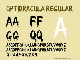 OPTIDracula Regular 001.000 Font Sample