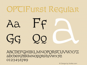 OPTIFurst Regular Version 001.000 Font Sample