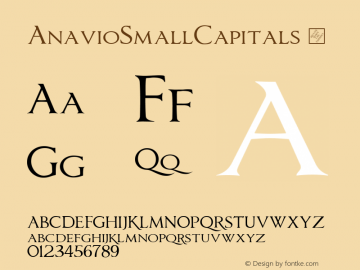 ☞Anavio Small Capitals Version 1.000 2010 initial release;com.myfonts.easy.gatf.anavio.small-capitals.wfkit2.version.3oyS图片样张