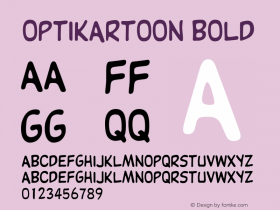 OPTIKartoon Bold 001.000 Font Sample