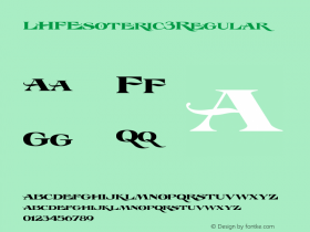 ☞LHF Esoteric 3 Regular (1.5) ;com.myfonts.letterheadfonts.lhf-esoteric-3.regular.wfkit2.3z9F图片样张