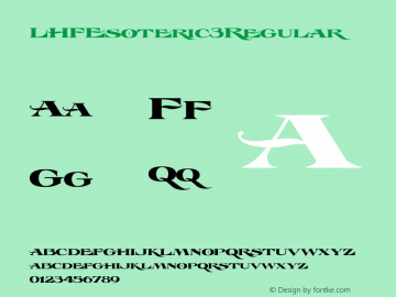 ☞LHF Esoteric 3 Regular (1.5) ;com.myfonts.letterheadfonts.lhf-esoteric-3.regular.wfkit2.3z9F图片样张