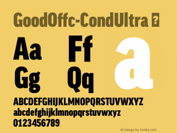 ☞Good Offc Cond Ultra Version 7.504; 2014; Build 1020; ttfautohint (v1.5);com.myfonts.easy.fontfont.good-office.offc-cond-ultra.wfkit2.version.4brQ图片样张