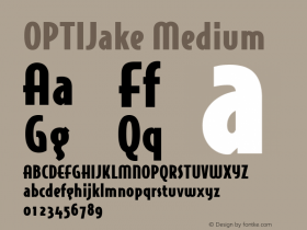 OPTIJake Medium 001.000 Font Sample