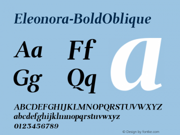 ☞Eleonora Bold Oblique Version 001.001;com.myfonts.easy.3ip.eleonora.bold-oblique.wfkit2.version.3Aft图片样张