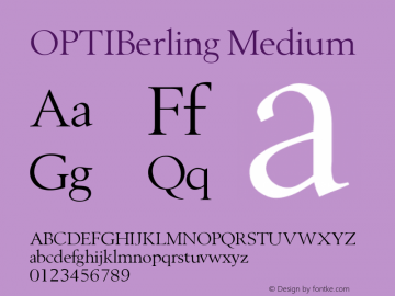 OPTIBerling Medium 001.000 Font Sample
