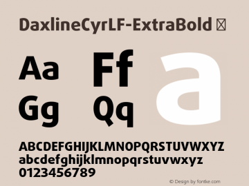 ☞DaxlineCyrLF-ExtraBold Version 5.001;com.myfonts.easy.fontfont.daxline.cyr-lf-extra-bold.wfkit2.version.38mr图片样张