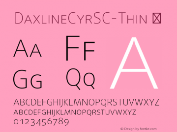 ☞DaxlineCyrSC-Thin Version 5.001; ttfautohint (v1.5);com.myfonts.easy.fontfont.daxline.cyr-sc-thin.wfkit2.version.38mD图片样张