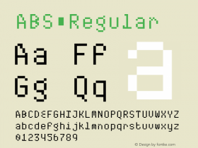 ABS Regular Version 001.000 Font Sample