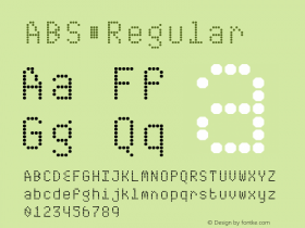 ABS Regular Version 001.000 Font Sample