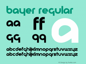 Bayer Regular Version 001.000 Font Sample