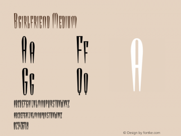 Bgirlfriend Medium 001.000 Font Sample