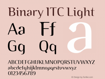 Binary ITC Light Version 001.001图片样张