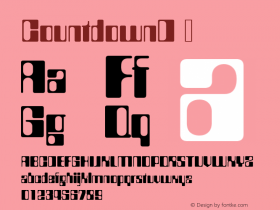 ☞CountdownD Version 001.005;com.myfonts.easy.urw.countdown.countdown.wfkit2.version.3jj图片样张