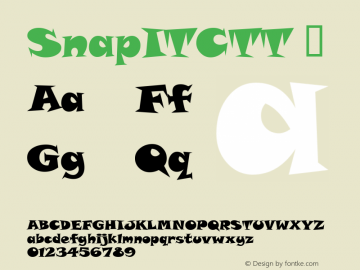 ☞Snap ITC TT Macromedia Fontographer 4.1.3 5/16/97;com.myfonts.easy.bitstream.snap-itc.snap-itc-5253.wfkit2.version.55M图片样张