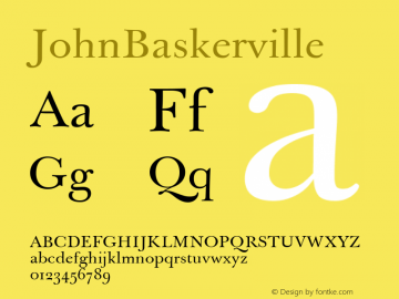 ☞John Baskerville 001.000;com.myfonts.easy.storm.john-baskerville.john-baskerville.wfkit2.version.2atv图片样张