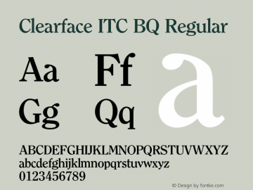 Clearface ITC BQ Regular 001.000图片样张