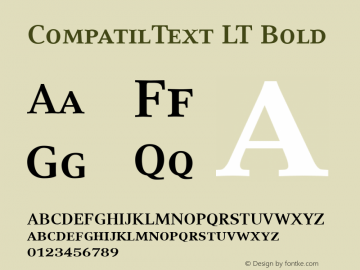 CompatilText LT Bold 002.000 Font Sample