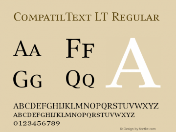 CompatilText LT Regular 002.000 Font Sample