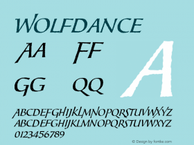 ☞Wolfdance Version 001.000 ; ttfautohint (v1.5);com.myfonts.easy.mti.wolfdance.wolfdance.wfkit2.version.sPN图片样张