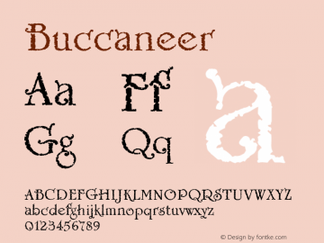 ☞Buccaneer Version 001.000 ;com.myfonts.easy.mti.buccaneer.buccaneer.wfkit2.version.sQX图片样张