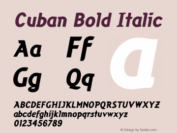 Cuban Bold Italic 001.000图片样张