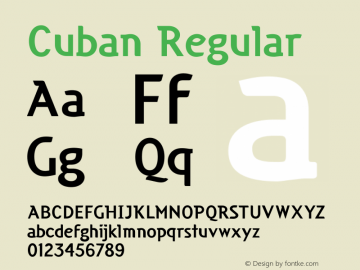 Cuban Regular 001.000图片样张