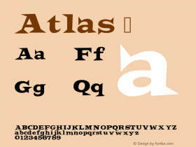 ☞Atlas Version 001.000 ; ttfautohint (v1.5);com.myfonts.easy.mti.atlas.atlas.wfkit2.version.sSX图片样张