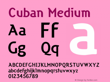 Cuban Medium Version 001.000图片样张
