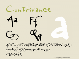 ☞Contrivance Version 001.000 ; ttfautohint (v1.5);com.myfonts.easy.mti.contrivance.contrivance.wfkit2.version.t6r图片样张