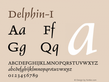 ☞Delphin I Version 001.000 ;com.myfonts.easy.mti.delphin.i.wfkit2.version.t8o图片样张