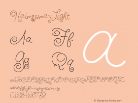 ☞HairsprayLight Version 001.000 ;com.myfonts.easy.mti.hairspray.hairspray-light.wfkit2.version.tox图片样张