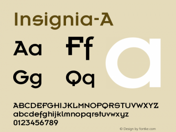 ☞Insignia A Version 001.000 ; ttfautohint (v1.5);com.myfonts.easy.mti.insignia.a.wfkit2.version.tsj图片样张