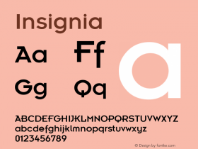 ☞Insignia Version 001.000 ;com.myfonts.easy.mti.insignia.insignia.wfkit2.version.tsi图片样张