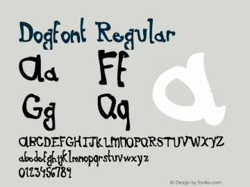 Dogfont Regular Version 001.000图片样张