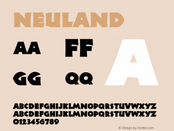 ☞Neuland Version 001.000 ;com.myfonts.easy.mti.neuland.neuland.wfkit2.version.tE5图片样张