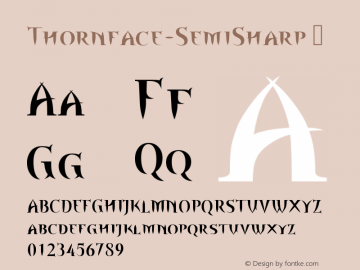 ☞Thornface-SemiSharp Version 001.000 ; ttfautohint (v1.5);com.myfonts.easy.mti.thornface.semi-sharp.wfkit2.version.u2X图片样张