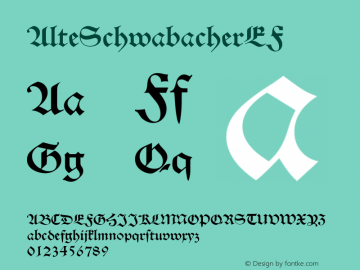 ☞AlteSchwabacherEF Version 001.000 ;com.myfonts.easy.linotype.alte-schwabacher.alte-schwabacher.wfkit2.version.Am1图片样张