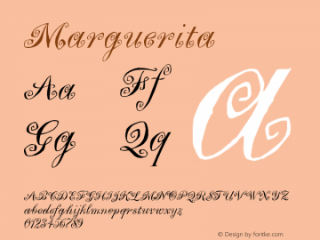 ☞Marguerita Version 1.00; 2006; ttfautohint (v1.5);com.myfonts.easy.linotype.marguerita.marguerita.wfkit2.version.2SAJ图片样张