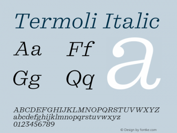 Termoli-Italic Version 3.000图片样张