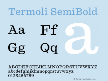 Termoli-SemiBold Version 3.000图片样张