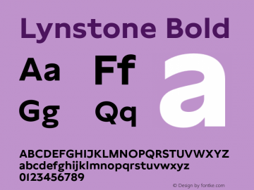 Lynstone-Bold Version 12.000图片样张